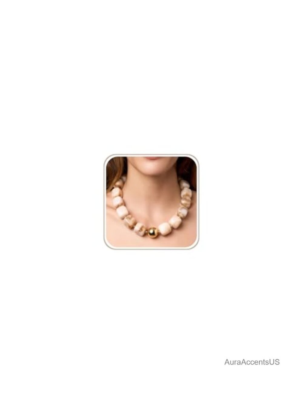 Chunky Acrylic Resin Beaded Statement Choker Necklace for Women, Layer Boho